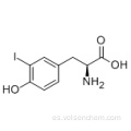 (S) - 2 - Amino - 3- (4 - hidroxi - 3 - yodofenil) propanoico (CAS 70 - 78 - 0)